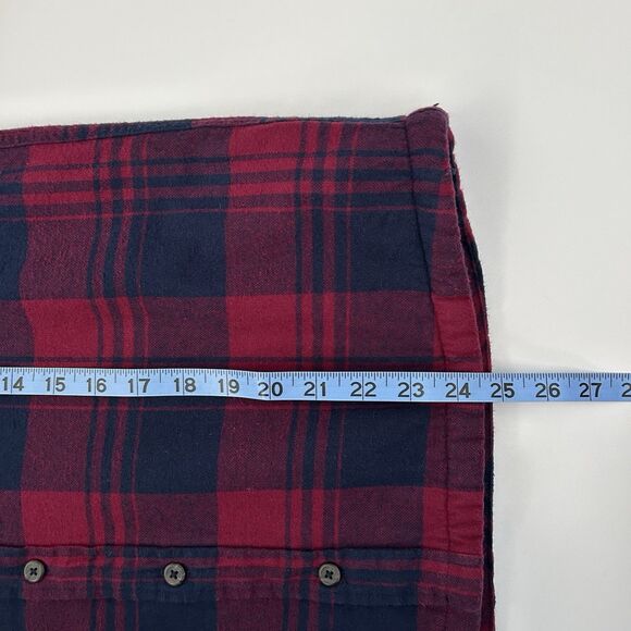 J Crew Crewcuts Boys Sz 14 Flannel Sherpa Lined Jacket Plaid Shacket Navy Red - Picture 8 of 13